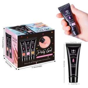 RISYAL Poly Shimmer Nail Gel – Gel UV <span class=keywords><strong>semi</strong></span>-<span class=keywords><strong>permanent</strong></span> à construction rapide, vernis à ongles brillant, <span class=keywords><strong>extension</strong></span> d'ongles, gel acrylique, Soak Off, Nail Art - Product Image 6