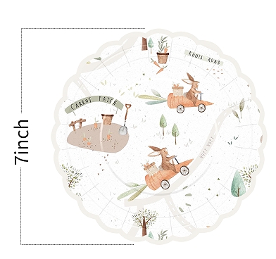 plato de papel de 7 pulgadas