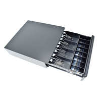 330mm Ağır Hizmet Tipi Para Çekmecesi 4 Banknot Bölmeli 8 Bozuk Para Bölmeli 330mm Yuvarlak Köşeli POS Para Çekmecesi (Kahve Dükkanları İçin)