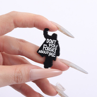 80s Vintage película personaje esmalte Pin no te olvides de mí broche solapa insignia joyería regalo para amigos al por mayor