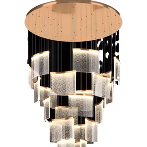 High End Living Room Chandelier Long Suspended LED Multi Head Stairwell <b>Light</b> Luxury Art Design - Product Image 5