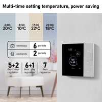 Termostato Inteligente Programable RKHK para Calefacción por Suelo Radiante, 16A 3A, Panel Táctil, con Alexa, Wifi, Tuya, Controlador de Temperatura para el Hogar