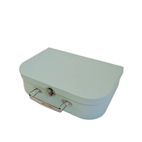 Valise en carton biodégradable rose personnalisée avec logo, fabriquée à la main, de luxe, avec poignée en métal, mignonne, mini valise, boîte cadeau pour enfants, cadre photo