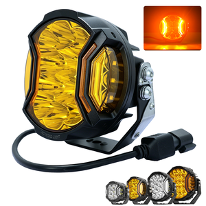 Fari Fendinebbia LED 4X4 da 120W, 5 Pollici, 12V 24V, 3000K, IP68, Angolo di Illuminazione 270 Gradi, Luce Ambra DRL, per Fuoristrada, con Omologazione E - Product Image 1