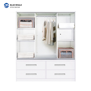 <span class=keywords><strong>3</strong></span> armoires à <span class=keywords><strong>portes</strong></span> <span class=keywords><strong>coulissantes</strong></span> avec miroirs et tiroirs, <span class=keywords><strong>armoire</strong></span> en fer, impression de motifs personnalisés, meubles en acier, <span class=keywords><strong>armoire</strong></span> de chambre à coucher, Pakaian - Product Image 4