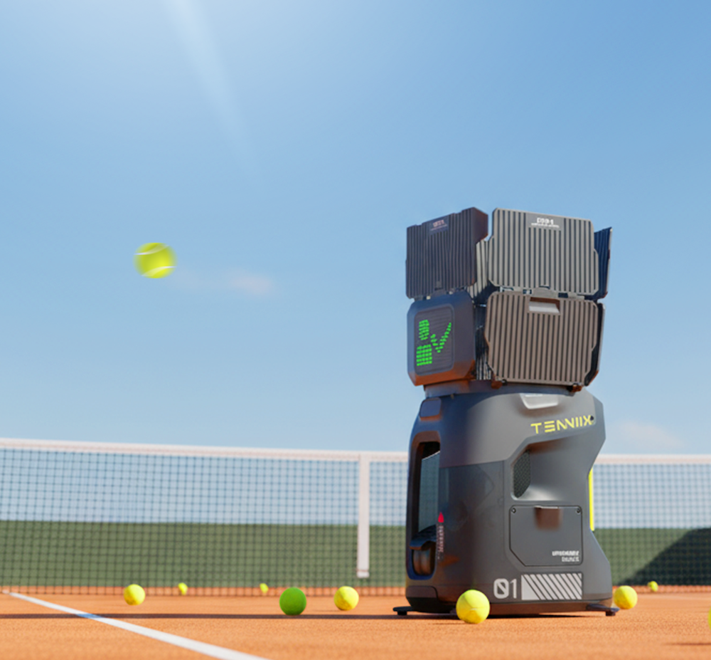 Portable Tenniix Tennis Ball Machine AI Coach Voice-Control Training Tennis Ball Launch Training Shooting Machine