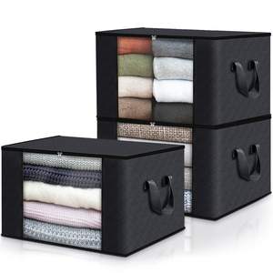 Vente en gros Offre Spéciale 3 couches Non-tissé sac à main couettes pliables couvertures organisateur Ziplock grande capacité vêtements boîte de rangement - Product Image 1