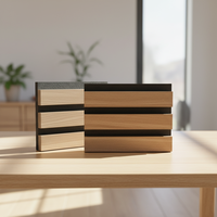 Panneau Acoustique Décoratif en Bois pour Intérieur, Solution Complète pour Revêtement Mural Acoustique de Projets Hôteliers, Design Graphique