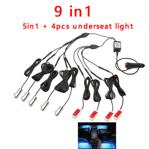 Xe bầu không khí ánh sáng rgb5in1 6in1 9in1 10in1 Neon dây xe Kit Neon LED Bảng điều chỉnh khoảng cách <span class=keywords><strong>String</strong></span> Strip ánh sáng phát sáng dây/EL dây đèn - Product Image 4