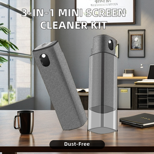Xách tay 3-in-1 Mini microfiber <span class=keywords><strong>Spray</strong></span> Cleaner Kit với PVC giải pháp cho màn hình làm sạch trên điện thoại di động và máy tính - Product Image 2