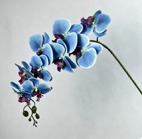 Anggrek Phalaenopsis Sutra Beludru Cetak Saring yang Sangat Realistis, Sempurna untuk Dekorasi Pernikahan, Rumah, dan Hotel