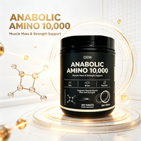 Complément alimentaire OEM Anabolic Amino 10000 comprimés, 360 unités, mélange de peptides EAA BCAA, soutient la masse musculaire, la force et la forme physique