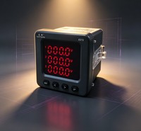 Compteur de puissance multifonction triphasé EASTSONG ES72 72x72mm Classe 0.5 Facteur de puissance actif et réactif quatre quadrants RS485 IP65 LED