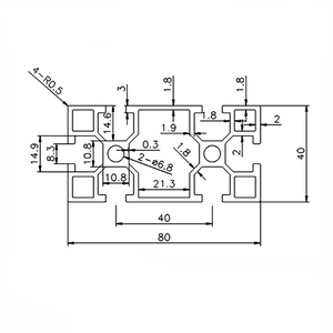 Profils industriels en <span class=keywords><strong>aluminium</strong></span> Norme nationale 4080L Chaîne de montage <span class=keywords><strong>Assemblage</strong></span> de support <span class=keywords><strong>d</strong></span>'établi <span class=keywords><strong>Tube</strong></span> carré en <span class=keywords><strong>aluminium</strong></span> - Product Image 2