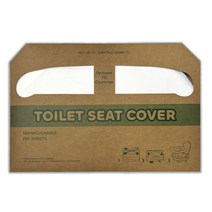 Toilet Seat Cover 250 Sheets Flushable Biodegradable For Office Hotels - Product Image 1