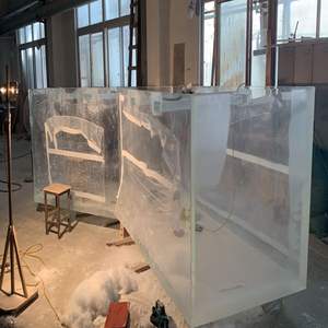 Tangki ikan akuarium kustom kristal akrilik tebal <span class=keywords><strong>40mm</strong></span>, dengan ukiran dan layanan cetakan pemotong - Product Image 5