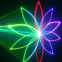 Lumière laser professionnelle RVB, ambiance romantique, pleine couleur, contrôle du son, décoration de mariage, effet d'éclairage de fond de scène