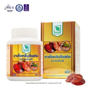 Extracto de Reishi en Polvo 200mg, Producto Herbal en Tabletas Hecho en Tailandia con Extracción por Solvente de la Marca KMP - Product Image 2
