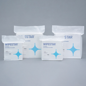 WIPESTAR Chiffon de nettoyage industriel en microfibre sans peluches, classe 100, 9x9 pouces, pour salle blanche, en polyester découpé au laser pour semi-conducteurs - Product Image 1