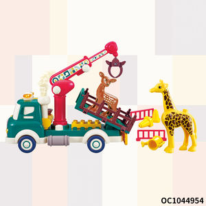Vente de gros Voiture de transport <span class=keywords><strong>camion</strong></span> en plastique cerf <span class=keywords><strong>girafe</strong></span> animal pour enfants garçons avec lumière sonore et fonction de pulvérisation de brouillard - Product Image 6