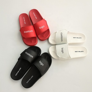 รองเท้าแตะชายหาดแบบแบน, รองเท้าแตะ PVC ดีไซน์ล่าสุดสำหรับผู้ชาย, รองเท้าแตะแบบสไลด์พร้อมสติกเกอร์โลโก้แบบกำหนดเอง, รองเท้าแตะผู้ชายแบบสไลด์ปี 2019 - Product Image 6