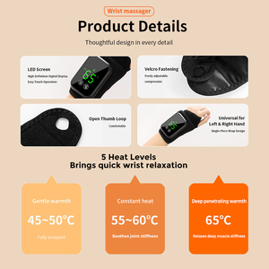 Masseur de poignet chauffant sans fil rechargeable à vibration YIJIAN pour le soulagement des articulations – Vente directe usine - Product Image 3