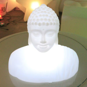 Lámpara de pie de Buda luminosa Decoración Iluminación Bendiga Buena suerte Lámparas de paisaje Pasillo sagrado Pasarela Escultura Luz de piso - Product Image 4