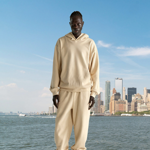 Sweat à capuche surdimensionné Streetwear imprimé bouffant coupe courte pour homme Logo personnalisé Tissu anti-rides en coton éponge brodé - Product Image 3