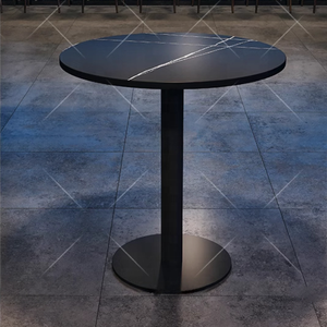 ชุดเฟอร์นิเจอร์โซฟาไม้เนื้อแข็งสไตล์วินเทจสำหรับบาร์คลับ พร้อมโต๊ะน้ำชาหินอ่อนแบบเรียบหรูสำหรับร้านกาแฟ - Product Image 6