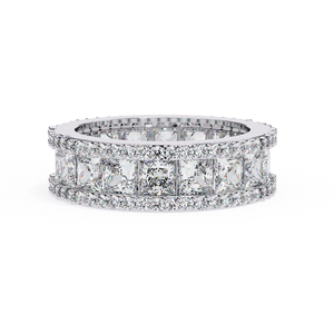 Trendy <b>Silver</b> Diamond Band <b>Ring</b> for Women Minimal Look Polished Finish Stylish Jewelry Gift - Product Image 2