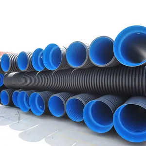 Groothandel Sn8 300Mm Hdpe Dubbele Muur Gegolfd Pijp Pe Drainage Pijp Dwc Hdpe Plastic Culvert Pijp Prijzen