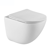 Empolo Articles Sanitaires Salle de Bain WC Céramique Rond Suspendu