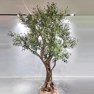 Nuevo Olivo Artificial Grande, Personalizable, Moderno, Hecho a Mano, Realista, Ecológico, Duradero, de Vidrio Verde Sintético para Interiores - Product Image 2