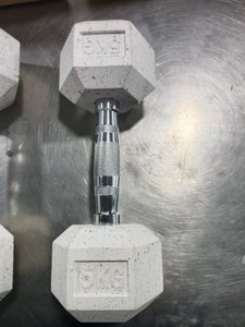 Ensemble d'haltères de musculation personnalisés de haute qualité, 25 kg, haltères ronds en caoutchouc blanc pour salle de sport commerciale et à domicile - Product Image 3