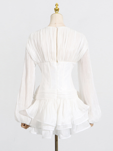 <span class=keywords><strong>Robe</strong></span> de soirée moulante sexy à manches bouffantes et col en V pour femme, modèle LS2690, haute qualité, très tendance - Product Image 5