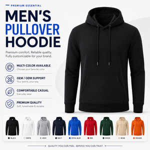 Sweat à capuche unisexe personnalisé avec logo, couleur unie, style streetwear minimaliste, vente en gros - Product Image 1