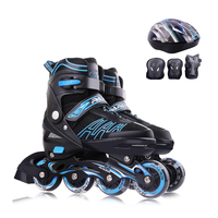 PAPAISON Patins à roulettes en ligne réglables pour l'extérieur avec roues en PU lumineuses, chaussures respirantes durables et châssis en aluminium