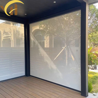 Store banne électrique automatique de haute qualité avec système Zip Track, anti-UV, résistant aux intempéries, en tissu PVC pour fenêtre