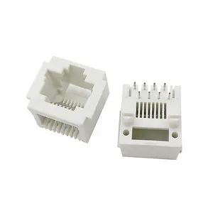 สั้นร่างกายH = 13 มม.Ethernet RJ45 ตัวเชื่อมต่อ 1.27 Pitchบัดกรีหูแนวตั้งRJ45 แจ็คโมดูลาร์ 8P8Cหญิงสต็อก