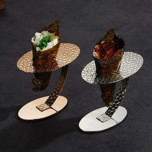 Exhibidor Moderno de Acero Inoxidable para Conos de Sushi y Waffles, para Conos de Helado y Rollos de Mano, para Fiestas - Product Image 3