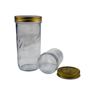 Großpackung Weithalsgläser 16oz 32oz 500ml 1000ml Umweltfreundliche Klassische Lebensmittelgeeignete Glasbehälter mit Deckeln für Honig und Marmelade - Product Image 3