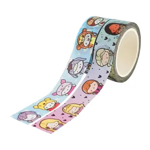 Cinta Washi impresa personalizada con patrón de Anime de dibujos animados chinos