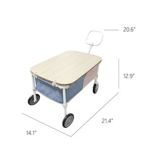 รถเข็นเด็กแบบมีที่เก็บของหลายช่องและโต๊ะวางของ โครงเหล็ก ประกอบง่าย - Product Image 3