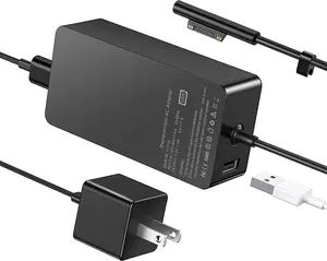 Chargeur d'alimentation 102W 15v 6.33a pour Microsoft Surface Book 2 Pro 5 Pro6, adaptateur, prise US /EU/UK, 1798