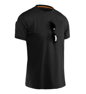 DFP905 Stock pour la vente en gros T-shirt d'été à col rond et manches courtes avec poche sur le bras et boucle de suspension pour lunettes sur la poitrine - Product Image 4