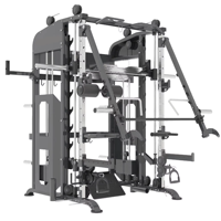 Station de fitness multifonctionnelle : Rack de squat, machine à câbles croisés et Smith Machine