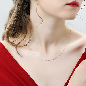 Collana <span class=keywords><strong>Lunga</strong></span> in <span class=keywords><strong>Argento</strong></span> Sterling 925 con Catena a Maglia Quadrata, Vendita all'Ingrosso - Product Image 6