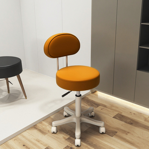 Hot Selling Custom Durable Metal Barber Stool Chair 360 Degree Swivel/Reclining/Height Adjustable Leather Seat for Beauty Salon - Product Image 1