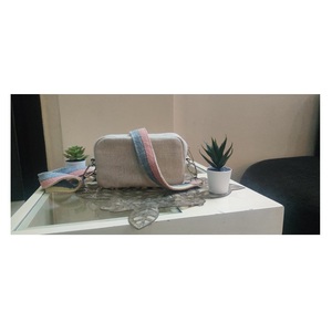 Unisex Custom Recyclable Canvas Cotton Tote <b>Messenger</b> <b>Bag</b> Unique Design <b>Crossbody</b> Shape Ladies Wholesale with Zipper - Product Image 4