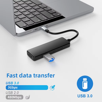 Docking Station USB Hub Berkualitas Tinggi 4 in 1 Tipe-C ke USB3.0+HDTV+PD+USB C dan Docking Station USB C untuk Laptop